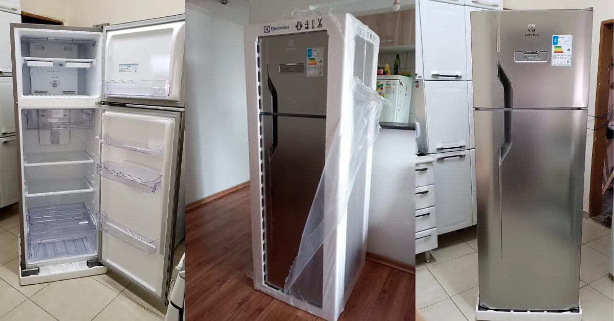 Geladeira/Refrigerador Frost Free cor Inox 310L Electrolux (TF39S) 220V