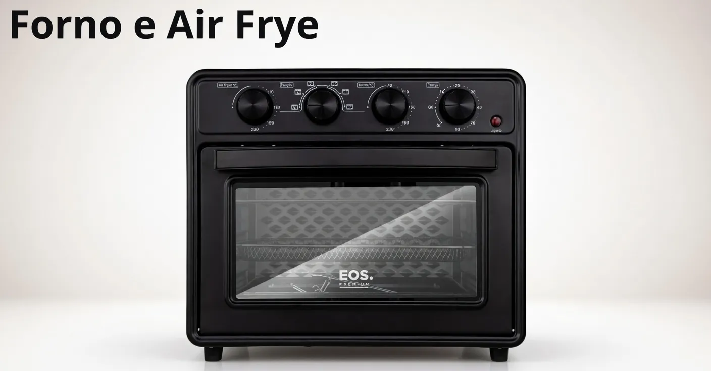 Forno e Fritadeira Air Fryer EOS 35 Litros Premium All Black EAF35AP
