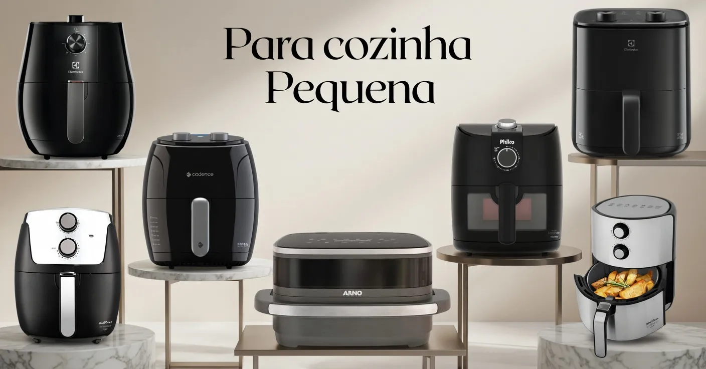 Melhores air fryers para cozinha pequena