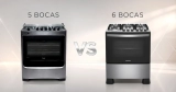 Fogão 5 ou 6 bocas: qual escolher entre tamanho e preço (8 modelos)